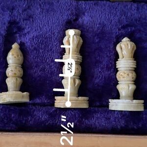 Elegant Tan Chess Pieces Set